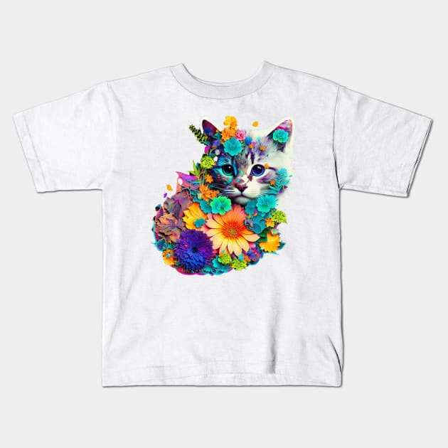 Use KITTEN FROM FLOWERS To Make Someone Fall In Love With You Kids T-Shirt by HappysSpace